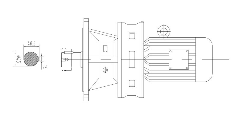 臥式擺線針輪減速機結構